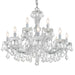 Maria Theresa 12 Light Clear Italian Crystal Polished Chrome Chandelier