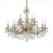 Maria Theresa 12 Light Clear Italian Crystal Gold Chandelier