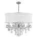 Brentwood 12 Light Smooth Shade Chrome Chandelier