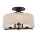 3 LIGHT SEMI FLUSH MOUNT