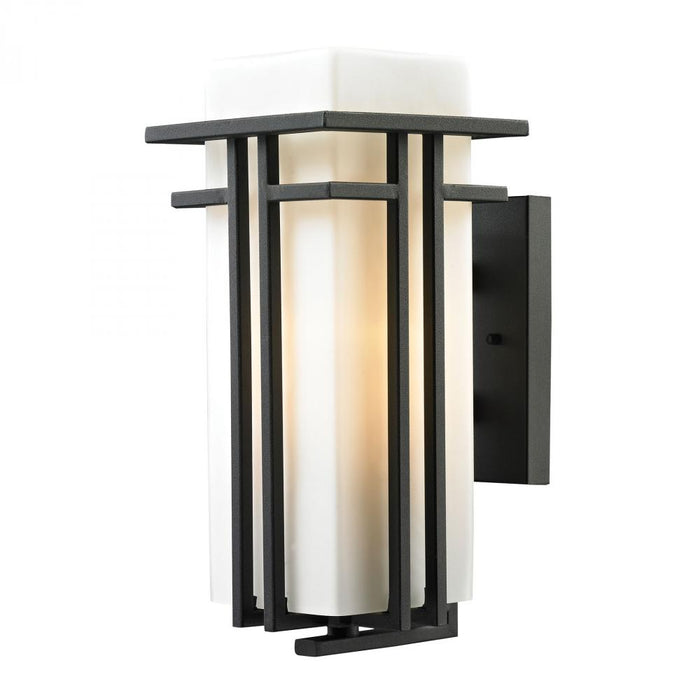 Croftwell 1-Light Outdoor Wall Lamp in Textured Matte Black