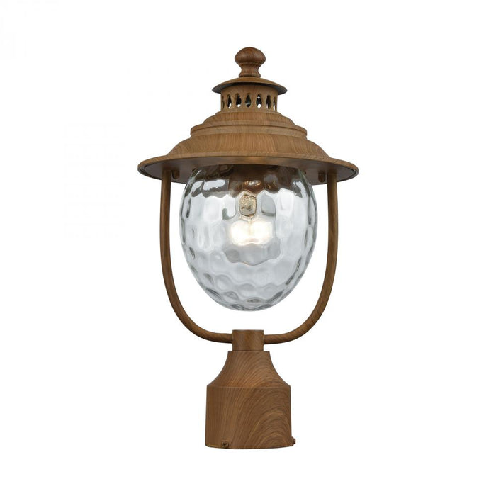 Searsport 1-Light Outdoor Post Mount in Dark Wood