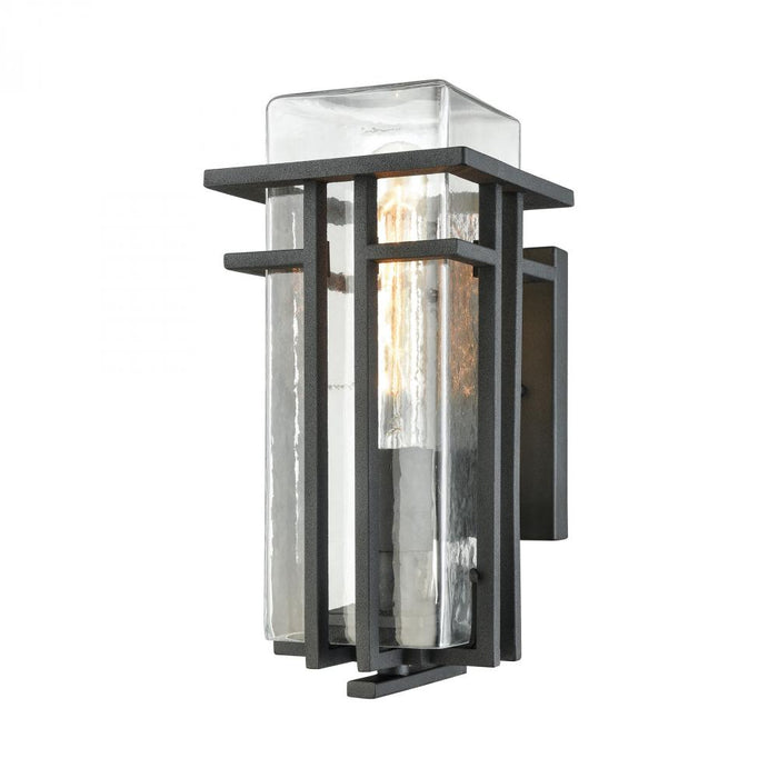 Croftwell 1-Light Outdoor Sconce in Textured Matte Black