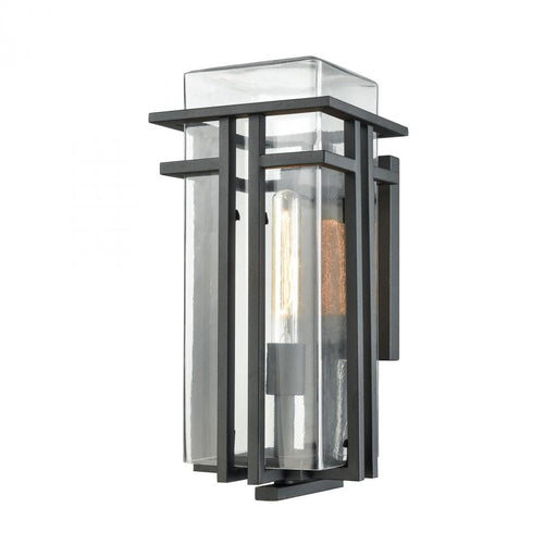 Croftwell 1-Light Outdoor Sconce in Textured Matte Black - Medium