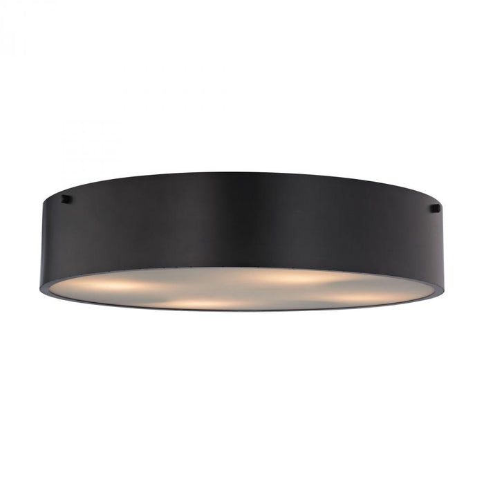 Clayton 4-Light Flush Mount in Oiled Bronze with Black Shade