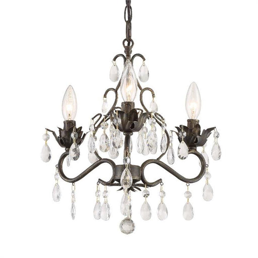 Paris Market 3 Light English Bronze Mini-Chandelier