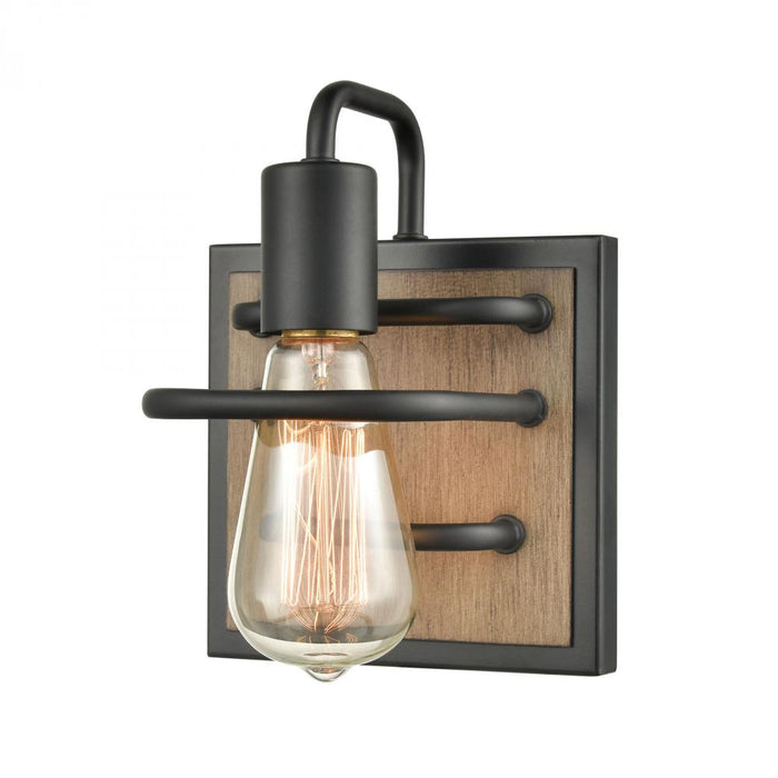 Copley 1-Light Vanity Light in Matte Black and Aspen