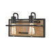 Copley 2-Light Vanity Light in Matte Black and Aspen