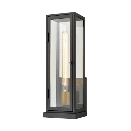 Foundation 1-Light sconce in Matte Black / Aged Brass