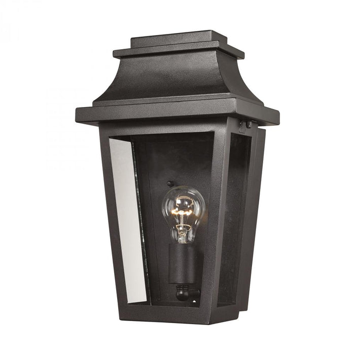 Covina 1-Light Outdoor Wall Lamp in Matte Black