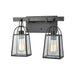 Barnside 2-Light Vanity Lamp in Oil Rubbed Bronze with Clear Glass Panels