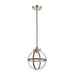 Cusp 1-Light Mini Pendant in Light Wood with Clear Glass