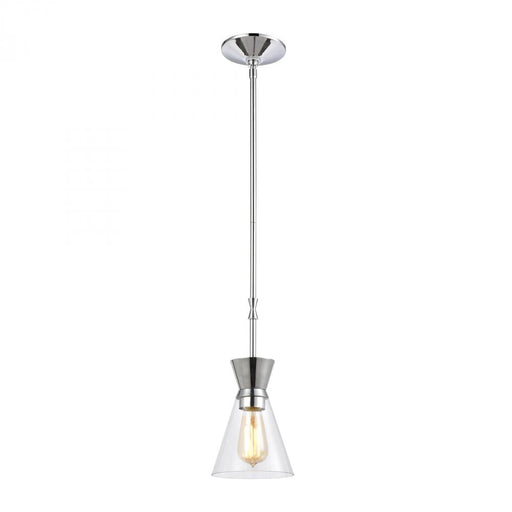 Modley 1-Light Mini Pendant in Polished Chrome with Clear Glass