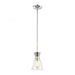 Modley 1-Light Mini Pendant in Polished Chrome with Clear Glass