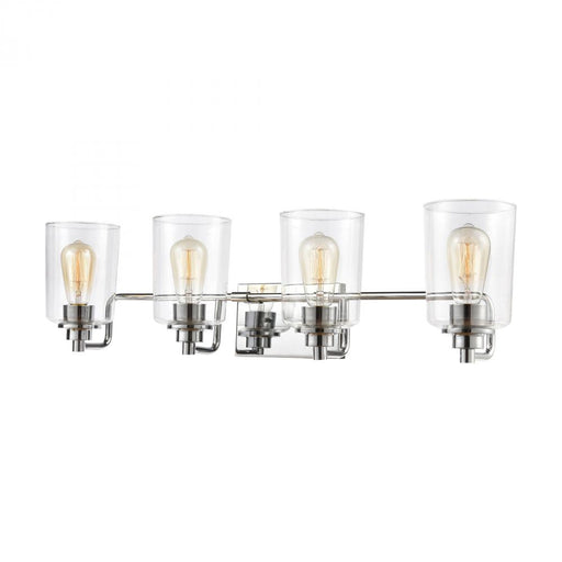 Robins 4-Light Vanity Light in Polished Chrome with Clear Glass