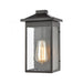 Lamplighter 1-Light Sconce in Matte Black with Seedy Glass