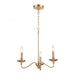 Wellsley 3-Light Chandelier in Burnished Brass