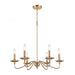 Wellsley 6-Light Chandelier in Burnished Brass