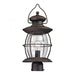 Village Lantern 1-Light Outdoor Post Lantern in Weathered Charcoal