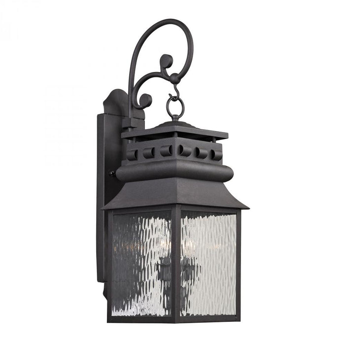 Forged Lancaster 2-Light Outdoor Wall Lamp in Charcoal