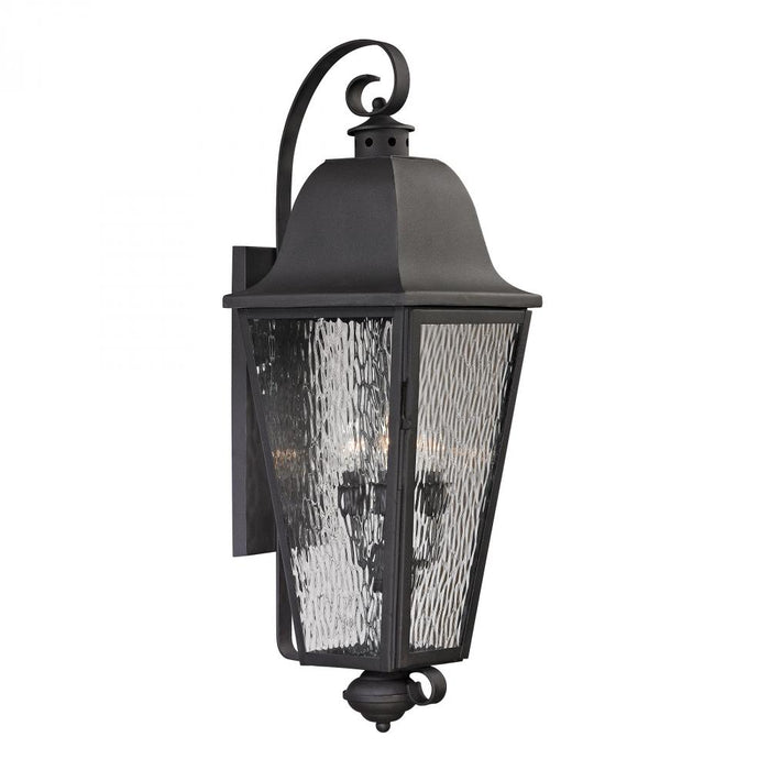 Forged Brookridge 4-Light Outdoor Wall Lamp in Charcoal