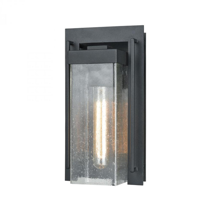 Overton 1-Light Outdoor Sconce in Matte Black