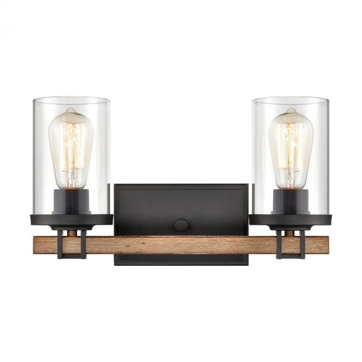 Holdfast 2-Light vanity light in  Charcoal / Beechwood