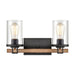 Holdfast 2-Light vanity light in  Charcoal / Beechwood