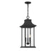 Hancock Matte Black 3 Light Outdoor Pendant