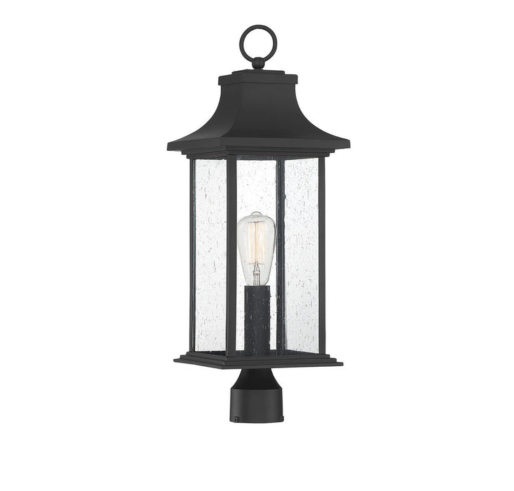 Hancock Matte Black 1 Light Outdoor Post Lantern