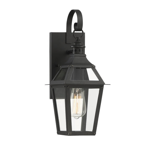 Jackson Black With Gold Highlighted 1 Light Outdoor Sconce