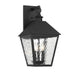 Harrison Matte Black 3 Light Outdoor Sconce