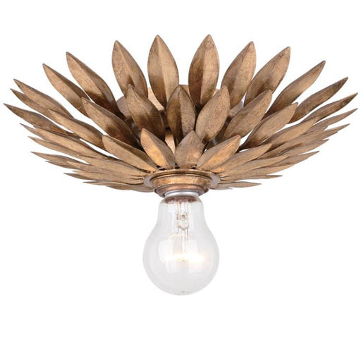 Broche 1 Light Antique Gold Ceiling Mount