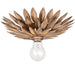 Broche 1 Light Antique Gold Ceiling Mount