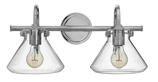 Small Retro Glass Two Light Vanity