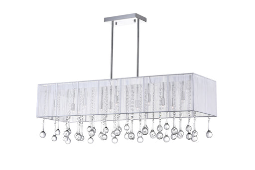 14 Light Drum Shade Chandelier with Chrome finish