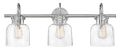 Cylinder Glass Three Light Vanity