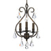 Ashton 3 Light Hand Cut Crystal English Bronze Mini Chandelier