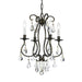 Ashton 4 Light Hand Cut Crystal English Bronze Mini Chandelier