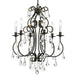 Ashton 6 Light Hand Cut Crystal English Bronze Chandelier