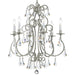 Ashton 6 Light Hand Cut Crystal Olde Silver Chandelier