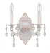 Paris Market 2 Light Swarovski Strass Crystal White Sconce