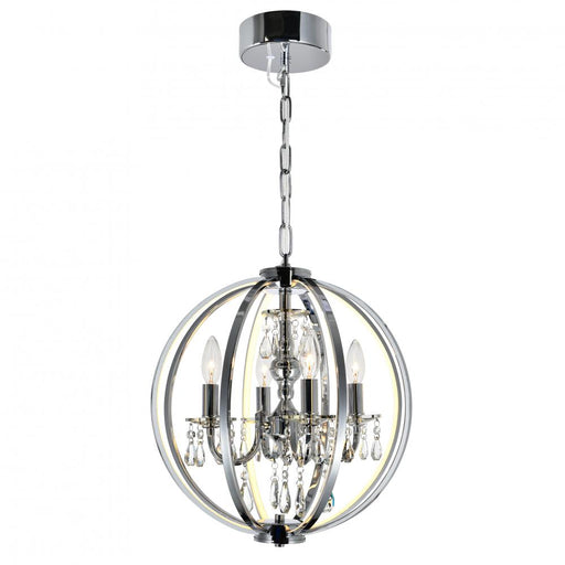 4 Light Up Chandelier with Chrome finish