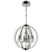 4 Light Up Chandelier with Chrome finish