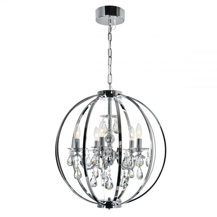 5 Light Up Chandelier with Chrome finish