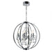 5 Light Up Chandelier with Chrome finish
