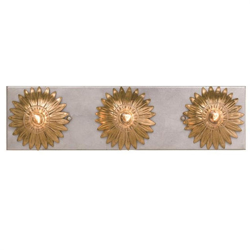 Broche 3 Light Antique Gold & Antique Silver Bathroom Vanity