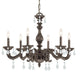 Paris Market 6 Light Clear Crystal Venetian Bronze Chandelier