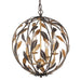 Broche 4 Light English Bronze & Antique Gold Sphere Mini Chandelier