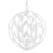 Broche 4 Light Matte White Chandelier